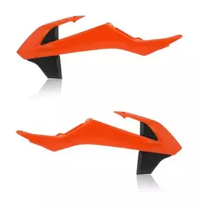 Комплект капачки на радиатора Acerbis черни и оранжеви - 0021814.209.016