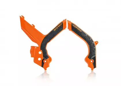 Acerbis X-Grip oranje/zwarte framebeschermers - 0024009.209