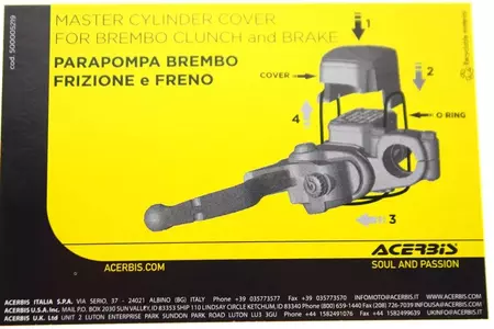 Brembo Acerbis капаци за помпи на спирачките и съединителя 2014- сини-2
