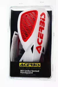 "Acerbis MX" rankiniai vairai "Uniko Vented" baltos ir raudonos spalvos-4