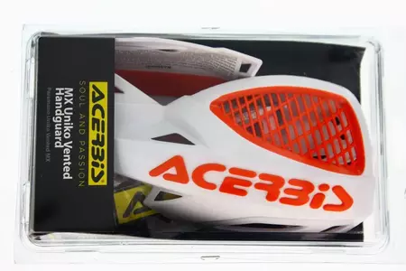 "Acerbis MX Uniko" ventiliuojamos baltos ir oranžinės spalvos rankinės-4
