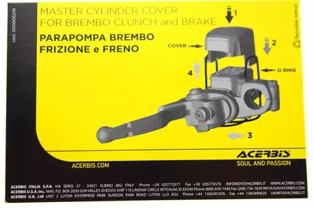 Brembo Acerbis couvercles de maître cylindre de frein 2014- jaune-4