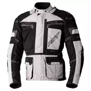 RST Pro Series Adventure X CE argintiu/negru L jachetă pentru motociclete din material textil