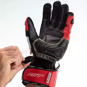 RST Tractech Evo 4 CE κόκκινα/λευκά/μαύρα δερμάτινα γάντια μοτοσικλέτας M-3