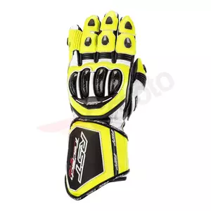 RST Tractech Evo 4 CE jaune fluo/noir/noir gants moto cuir M-1