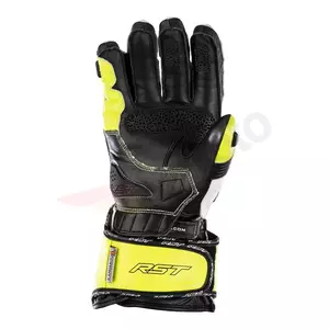 RST Tractech Evo 4 CE guanti da moto in pelle giallo fluo/nero/nero M-2