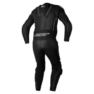 Jednodijelno kožno motociklističko odijelo RST S1 CE crno/crno/bijelo M-2