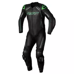 Jednodijelno kožno motociklističko odijelo RST S1 CE crno/sivo/neon zeleno M-1