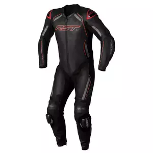 Jednodijelno kožno motociklističko odijelo RST S1 CE crno/sivo/crveno XS-1