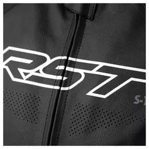 RST S1 CE Leder Motorradjacke schwarz/schwarz/weiß XS-3