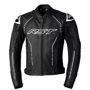 Casaco de motociclismo em pele RST S1 CE preto/preto/branco M-1