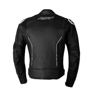 RST S1 CE kožená bunda na motorku čierna/čierna/biela M-2
