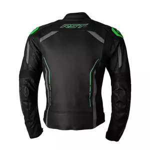 RST S1 CE kožená bunda na motorku čierna/sivá/neonovo zelená M-2