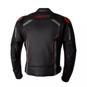RST S1 CE giacca da moto in pelle nero/grigio/rosso L-2