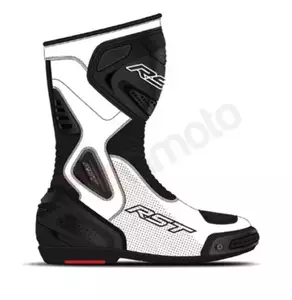 RST S1 CE kožené topánky na motorku biele/čierne 44-1