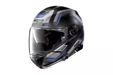 Nolan N100-5 Upwind N-Com motociklistička kaciga za cijelo lice crna/plava/siva mat XXS - N15000522-060-XXS
