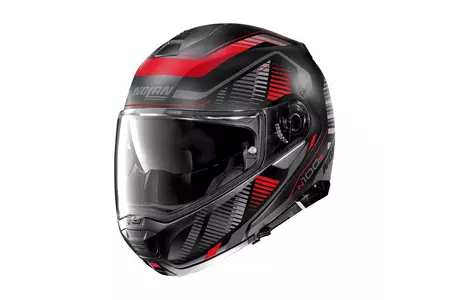 Nolan N100-5 Plus Starboard N-Com motociklistička kaciga za cijelo lice crna/crvena/siva mat XXS - N1P000494-041-XXS