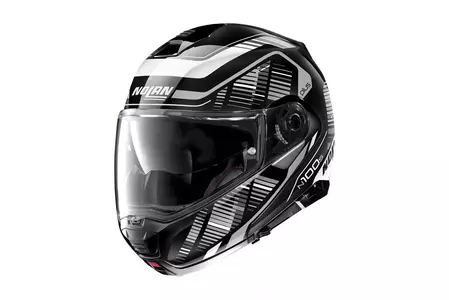 Nolan N100-5 Plus Starboard N-Com casco da moto bianco/nero/grigio M-1