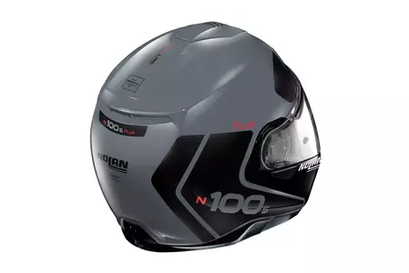 Nolan N100-5 Plus Distinctive N-Com γκρι/μαύρο XXL κράνος σαγόνι μοτοσικλέτας-3