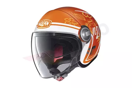 Kask motocyklowy otwarty Nolan N21 Visor Playa pomarańczowy/biały mat XXXL - N21000658-090-XXXL