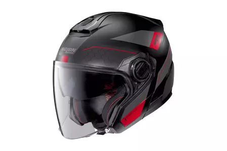 Nolan N40-5 Pivot N-Com casque moto ouvert noir/rouge/gris mat M - N45000526-025-M