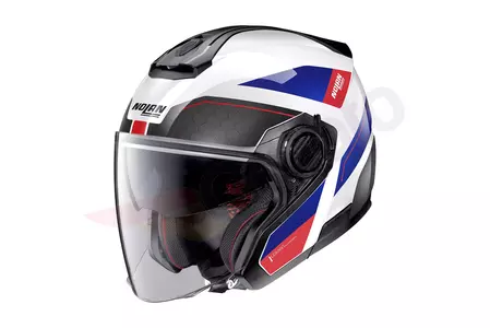 Nolan N40-5 Pivot N-Com casque moto ouvert blanc/rouge/bleu XL - N45000526-028-XL