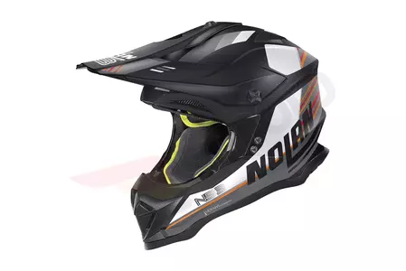 Kask motocyklowy cross enduro Nolan N53 Kickback czarny/biały/szary mat XL - N53000660-082-XL