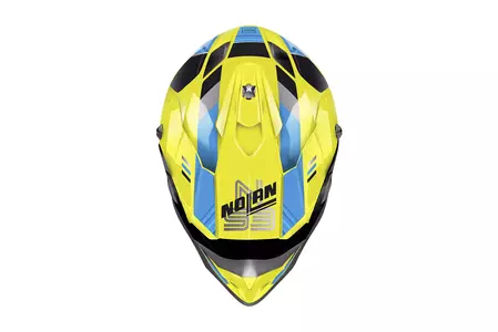 Kask motocyklowy cross enduro Nolan N53 Kickback żółty/niebieski/czarny M-3