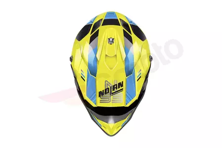 Kask motocyklowy cross enduro Nolan N53 Kickback żółty/niebieski/czarny S-3