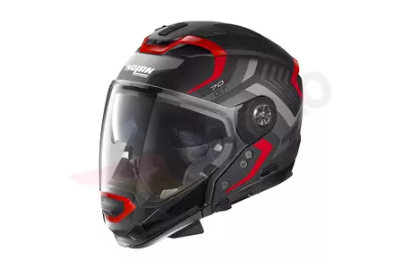 Nolan N70-2 GT Spinnaker N-Com casco da moto modulare nero/rosso/grigio XS - N7G000565-043-XS