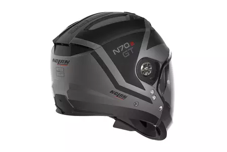 Nolan N70-2 GT Glaring N-Com casco moto modulare nero/grigio mat XL-3