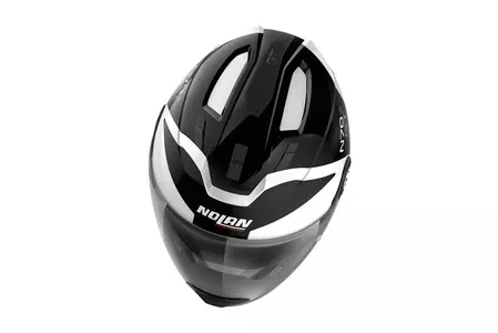 Nolan N70-2 GT Glaring N-Com casco da moto modulare bianco/nero M-2