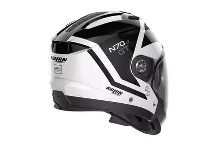 Nolan N70-2 GT Glaring N-Com modular motorbike helmet white/black M-3