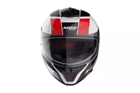 Nolan N80-8 Mandrake N-Com capacete integral de motociclista branco/preto/vermelho L-2