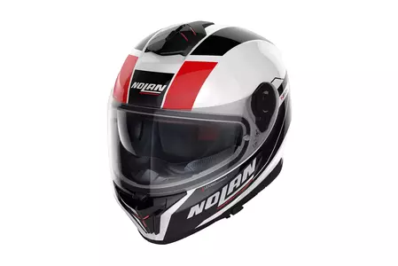 Capacete integral para motociclistas Nolan N80-8 Mandrake N-Com branco/preto/vermelho XL - N88000538-049-XL