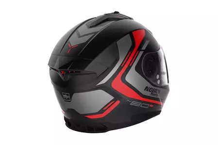 Nolan N80-8 Ally N-Com casque moto intégral noir/gris/rouge mat XL-4