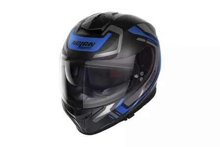 Nolan N80-8 Ally N-Com Integral-Motorradhelm schwarz/grau/blau matt M - N88000568-042-M
