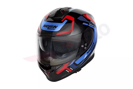 Capacete integral para motociclistas Nolan N80-8 Ally N-Com preto/azul/vermelho XL - N88000568-043-XL