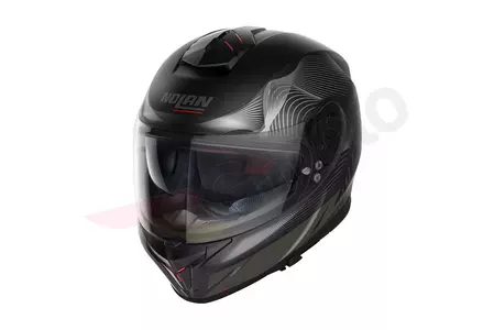 Kask motocyklowy integralny Nolan N80-8 Powerglide N-Com czarny/szary mat XL - N88000577-044-XL