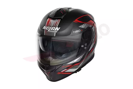 Nolan N80-8 Thunderbolt N-Com ενσωματωμένο κράνος μοτοσικλέτας μαύρο/κόκκινο ματ L - N88000592-027-L
