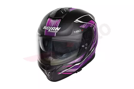 Nolan N80-8 Thunderbolt N-Com integrálna motocyklová prilba čierna/fialová matná XXXL - N88000592-029-XXXL