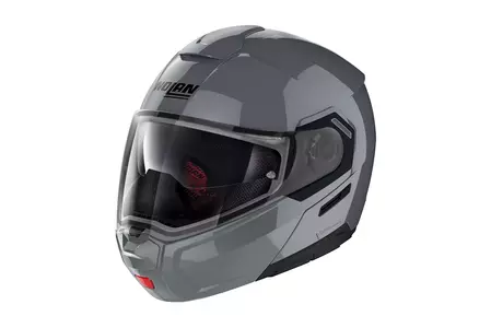 Nolan N90-3 Classic N-Com casco da moto a mascella grigio M - N93000027-008-M