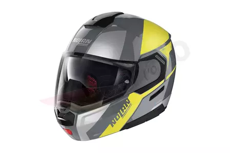 Kask motocyklowy szczękowy Nolan N90-3 Wilco N-Com szary/żółty mat XL - N93000524-030-XL
