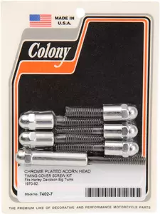 Set de piulițe pentru capacul de distribuție cromat 70-84 Colony - 7402-7