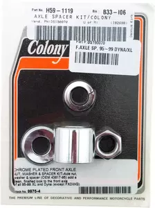 Комплект дистанционни елементи за предната ос на колелото 95-99 хром Colony - 9975-4