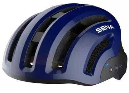 Sena X1 Fahrradhelm mit Bluetooth 4.1 Gegensprechanlage bis zu 900 m Reichweite blau M - X1-STD-BU-M