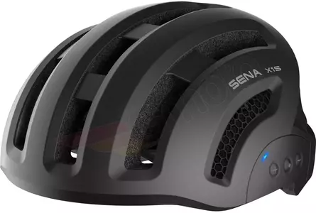 Capacete de bicicleta Sena X1 com intercomunicador Bluetooth 4.1 até 900 m de alcance preto M - X1-STD-BL-M