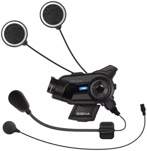 Sena 10C-PRO Intercomunicador Bluetooth 4.1 de hasta 1600 m de alcance con cámara Full HD, radio FM y micrófono universal 1 juego-1