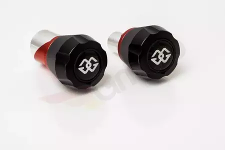 Ohjausvarsien/etujousituksen liukusäätimet musta/punainen Yamaha Gilles - GTA-R-Y04-BR