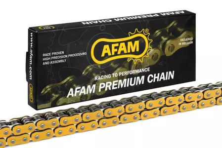 Łańcuch napędowy Afam 420 R1-G 90 otwarty z zapinką złoty